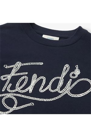 T-shirt in jersey con stampa Fendi FENDI KIDS | JMI5197AJF1I11